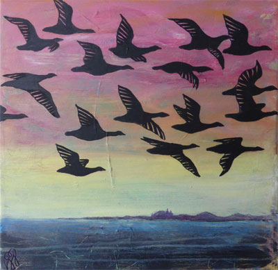 Flyvende gæs 40x40