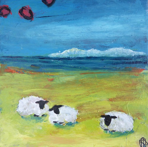 Hvilende får 40x40