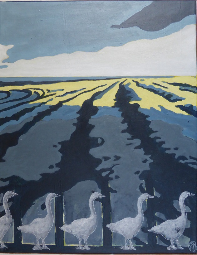 Gæs i Vadehavet 50x60